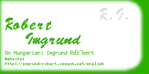 robert imgrund business card